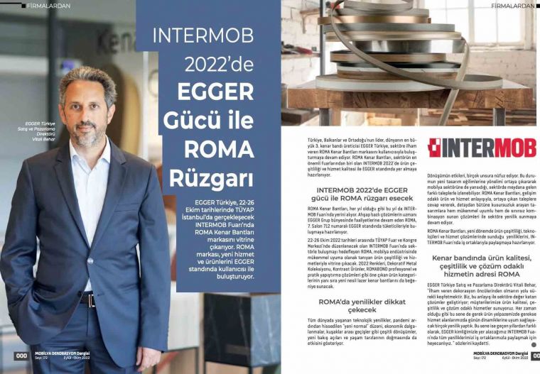 NTERMOB 2022’de EGGER Gc ile ROMA Rzgar