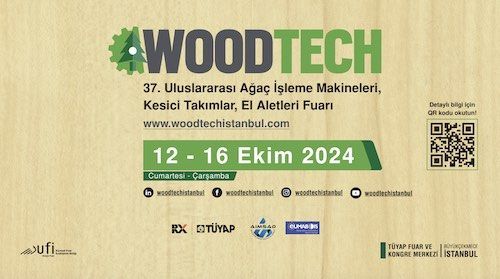 Tyap WoodTech Fuar, 12-16 Ekim 2024 tarihleri arasnda