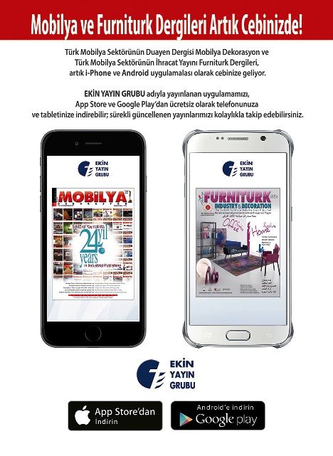 Mobilya dergisi App store ve Google play'da imdi