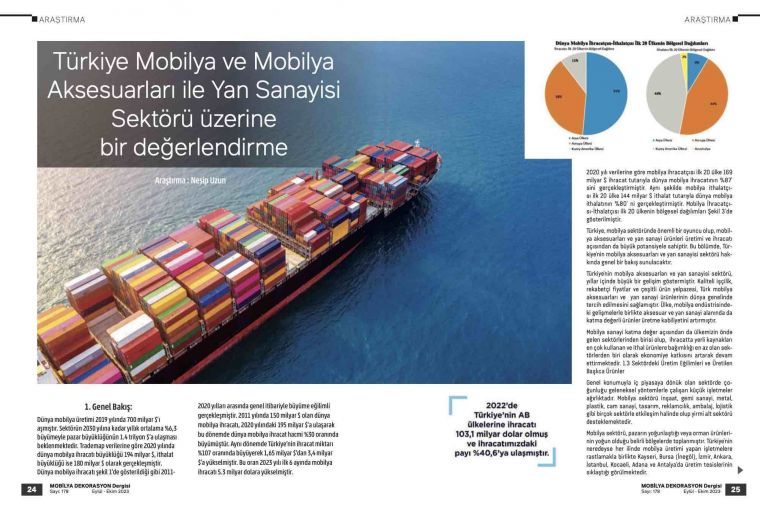 T�rkiye Mobilya ve Mobilya Aksesuarlar� ile Yan Sanayisi Sekt�r� �zerine bir de�erlendirme, Ara�t�rma : Nesip Uzun
