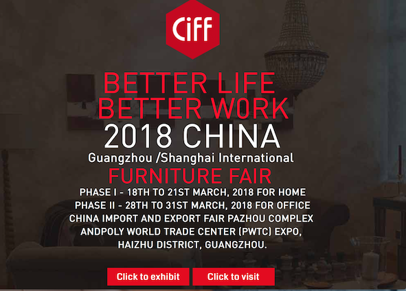 CIFF GUANGZHOU INTERZUM VE OFS MOBLYALARI FUARI 28 MART’TA balyor/ CIFF GUANGZHOU INTERZUM and CIFF office furniture fairs starts on 28 March 2019 .