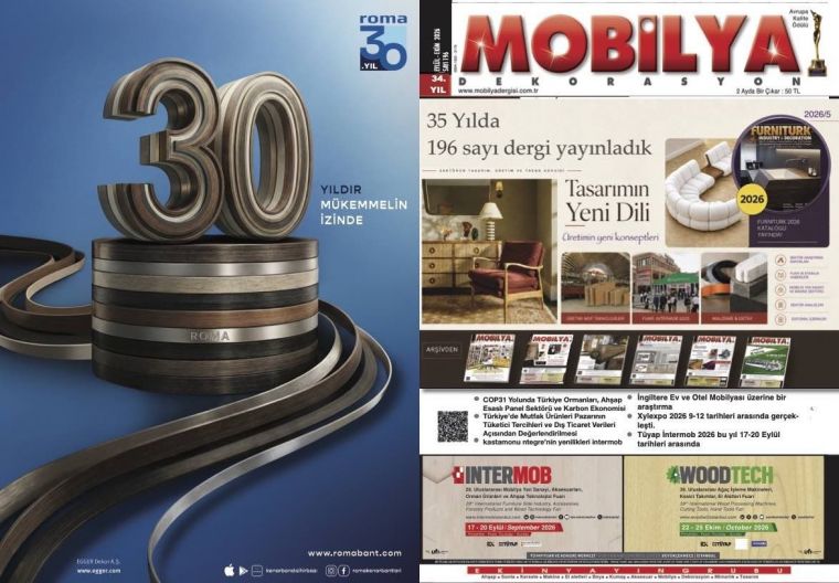 Mobilya dergisi Eyl�l - Ekim 196. say�m�z yay�nda